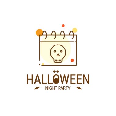 Tipografi ve beyaz arkaplanlı Mutlu Cadılar Bayramı tasarımı