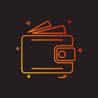 m-cüzdan simgesi tasarım, vektör çizim