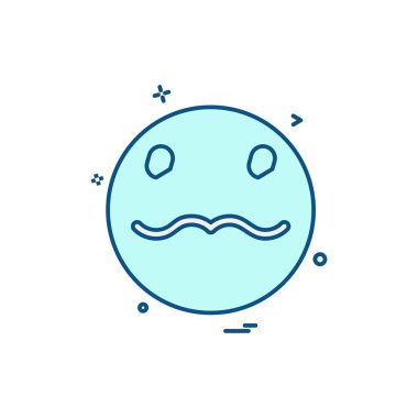 Emoji simgesi tasarım, vektör çizim