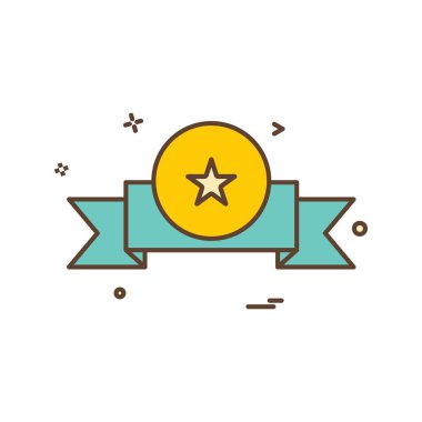 Ödülü rozet simge vektör tasarımı