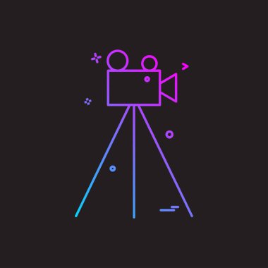 Kamera simgesi tasarım vektörü