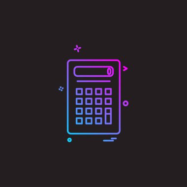 Hesap makinesi simge tasarlamak vektör 