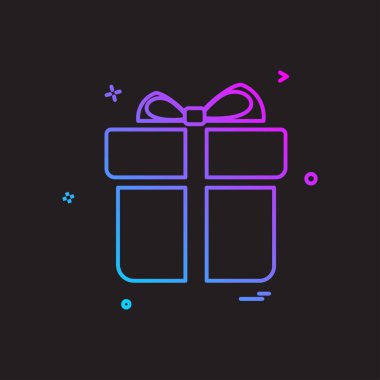 Giftbox simge tasarlamak vektör
