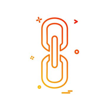 Web bağlantı simgesi tasarım, renkli vektör çizim