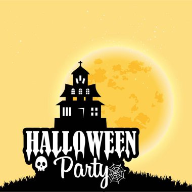 Cadılar Bayramı tatil kartı arka plan renkli vektör çizim 