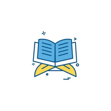 Kutsal Kuran simgesi tasarım vektörü