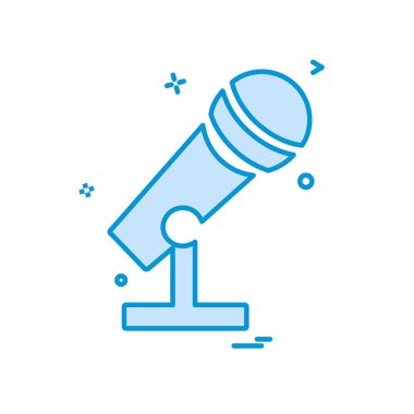 Mikrofon simgesi tasarım vektörü