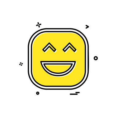 Mutlu Emoji simge tasarlamak vektör