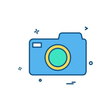 Kamera simgesi tasarım vektörü