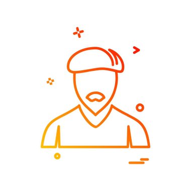 Avatar simge tasarlamak vektör