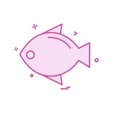 Balık simgesi tasarım vektörü