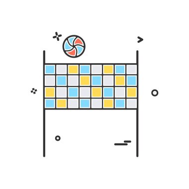 voleybol simge vektör tasarımı