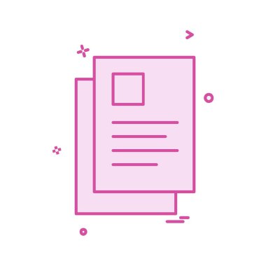 Belge simgesi tasarım vektörü