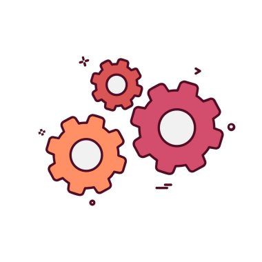 Dişli simge tasarlamak vektör