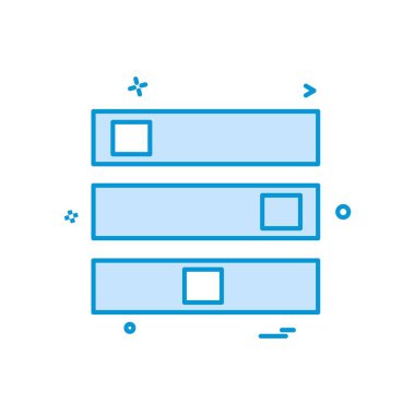 Menü simgesi tasarım, renkli vektör çizim