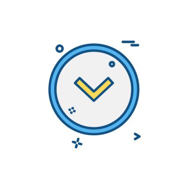 Aşağı ok simgesi tasarım vektörü