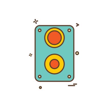 Medya simge vektör beyaz arka plan üzerinde