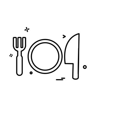 Mutfak simgesi tasarım vektörü 