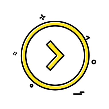 Ok simgesi tasarım vektörü