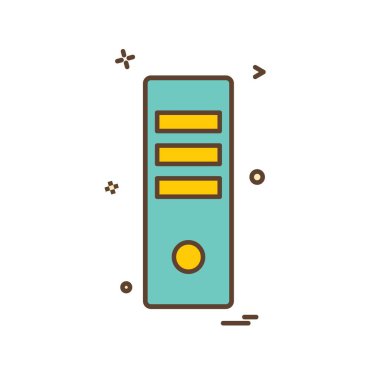 İşlemci simgesi tasarım vektörü