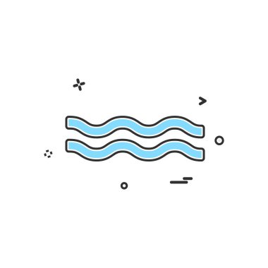 Deniz simgesi simge tasarlamak vektör