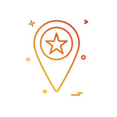 Gezinti simgesi tasarım, renkli vektör çizim