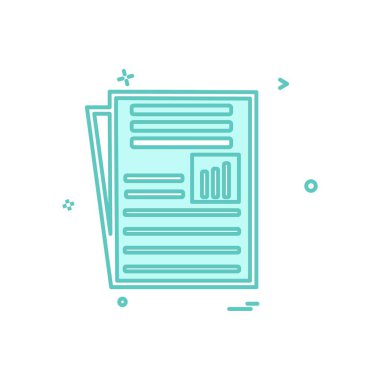 Belge simgesi tasarım vektörü