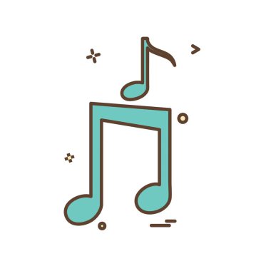 Müzik simge tasarlamak vektör