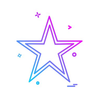 Yıldız simgesi tasarlamak vektör 