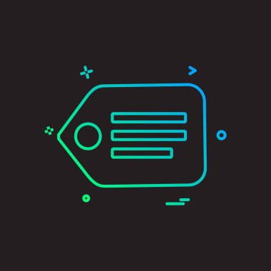 Etiket simgesi tasarım vektörü