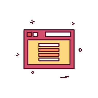 Web yerleşim simgesi tasarım vektörü