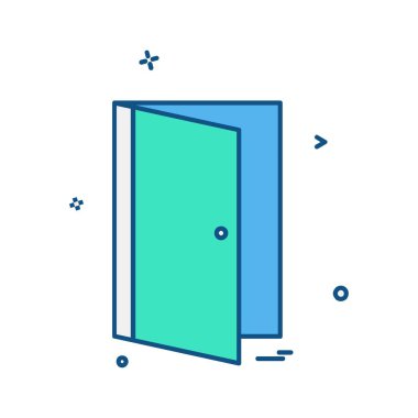 Kapı simge tasarlamak vektör 