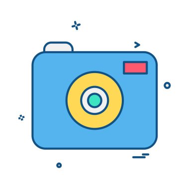 Kamera simgesi tasarım vektörü