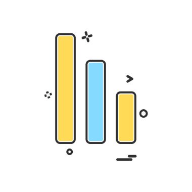 İş grafiği düz simge vektör çizim 