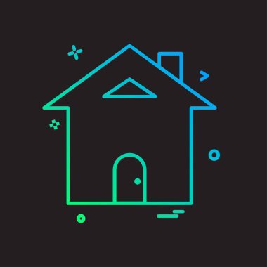 Ev simgesi tasarım vektörü