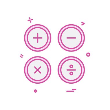 Matematik işaretleri simge tasarlamak vektör