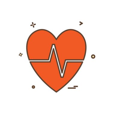 Kalp simgesi tasarım, Sevgililer günü için vektör çizim