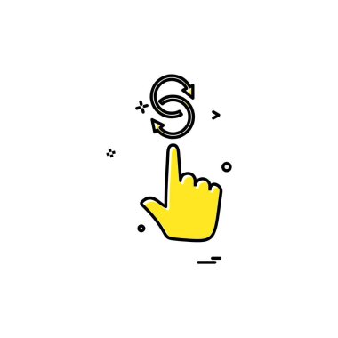 El simgesi tasarım, renkli vektör çizim