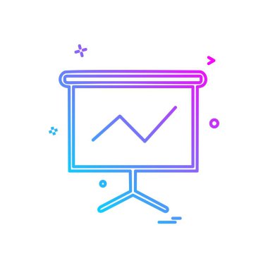 Sunu simgesi tasarım, renkli vektör çizim