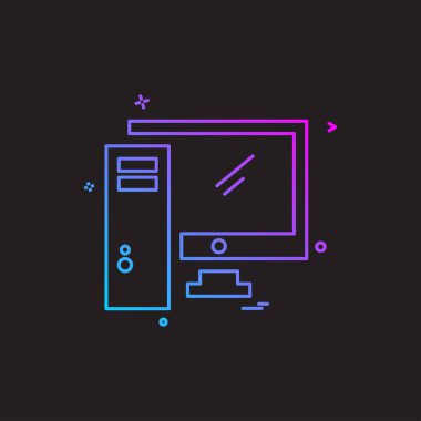 Bilgisayar simgesi tasarım vektörü