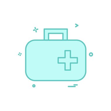 Tıbbi simge tasarım, renkli vektör çizim