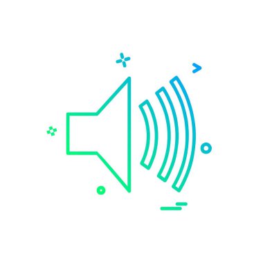 Hoparlör simge tasarlamak vektör 