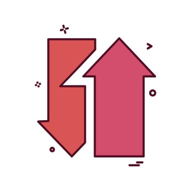 Ok simgesi tasarım vektörü