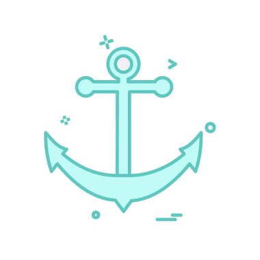 Çapa simgesi tasarım vektörü