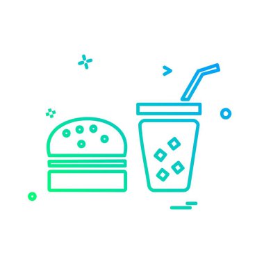 Gıda simgesi tasarım vektörü