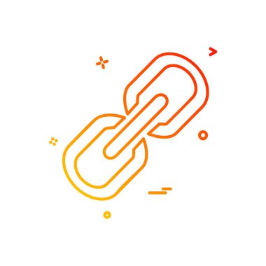 Bağlantı simgesi tasarım, renkli vektör çizim