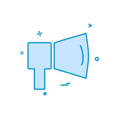 Hoparlör simgesi tasarım, renkli vektör çizim 