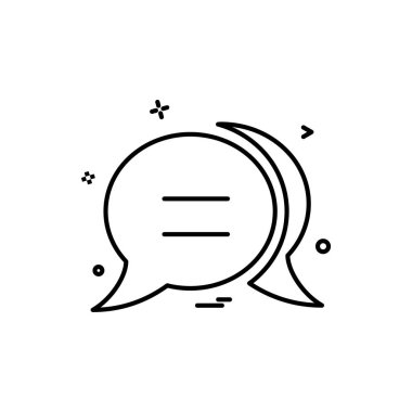 sohbet kabarcık sms simge vektör tasarımı