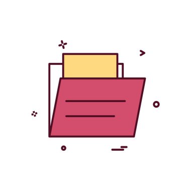 Klasör simge tasarlamak vektör