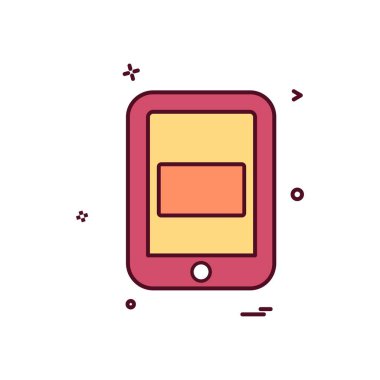 Mobil simge tasarım vektörü